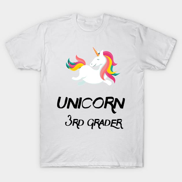 Back To School Trendy Unicorn Lover Gift For Girls - Unicorn 3rd Grader T-Shirt by AwesomeApparel